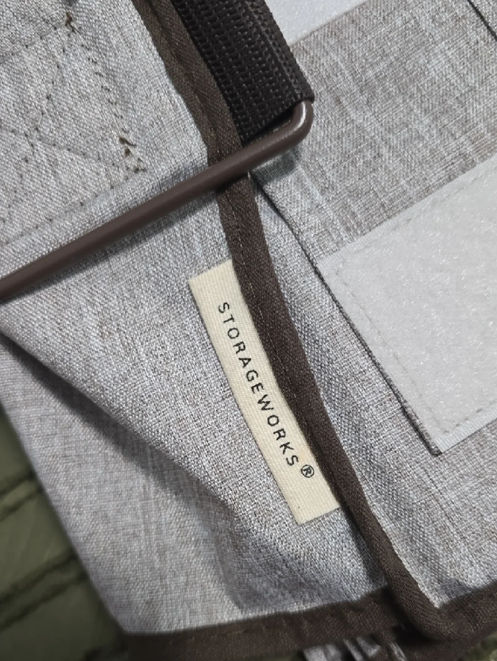 Fabric Hanging Closet 6 Shelf Organizer - Gray / Deep Brown (1 Closet Insert)